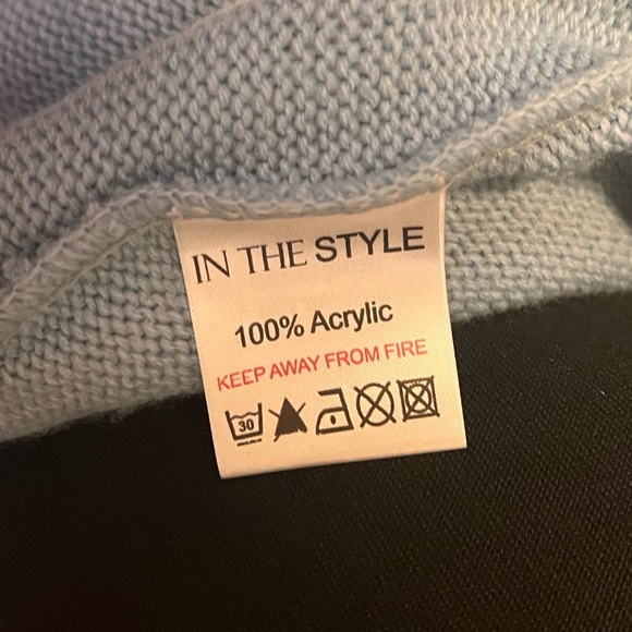 Baby Blue In The Style Wrap Sweater NWOT - Picture 10 of 13